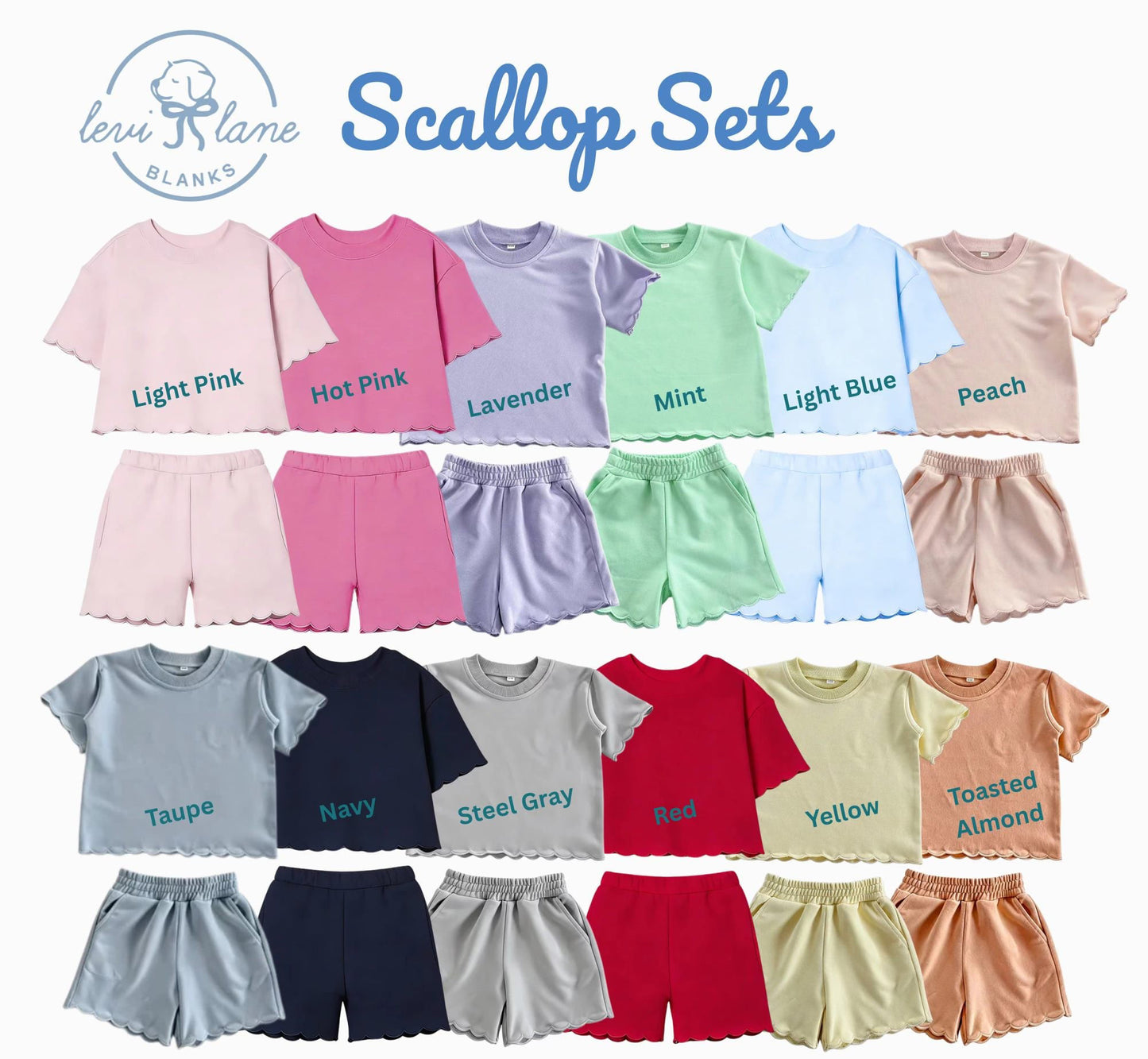 Girls Scallop Set Preorder- CLOSES 2/18