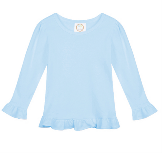 Girls Long Sleeve Ruffle Top