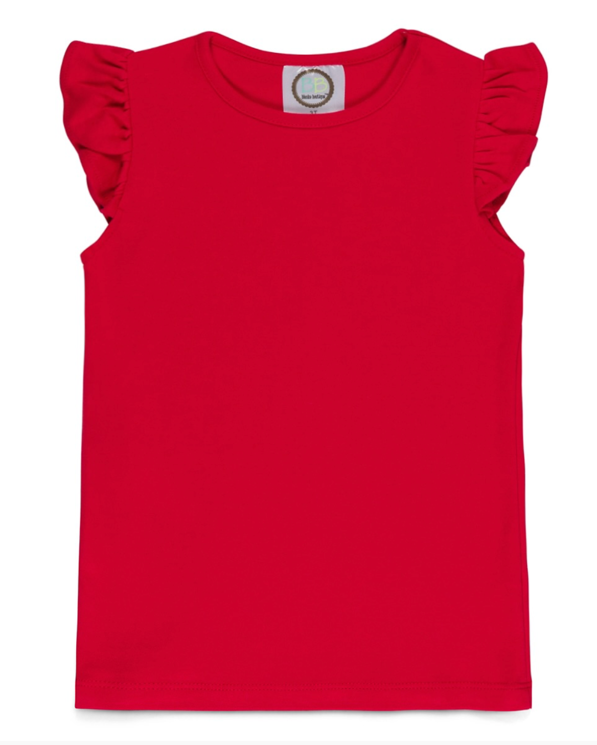 Girls Short Flutter Sleeve Top