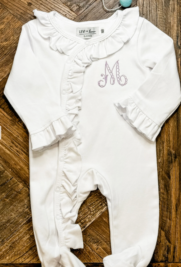 Ruffle Trim Footie