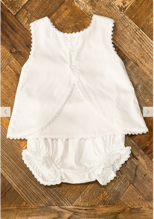Swing Back Diaper Set - White