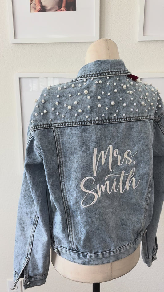 Bridal Pearl Denim Jackets
